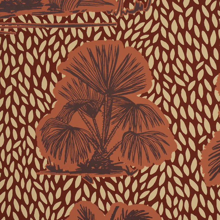 Tropical Safari Print Wallpaper Sunset in Los Llanos