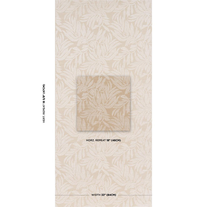 Tayrona Palm Mosaic Sisal Wallpaper Playa Dorada Sand