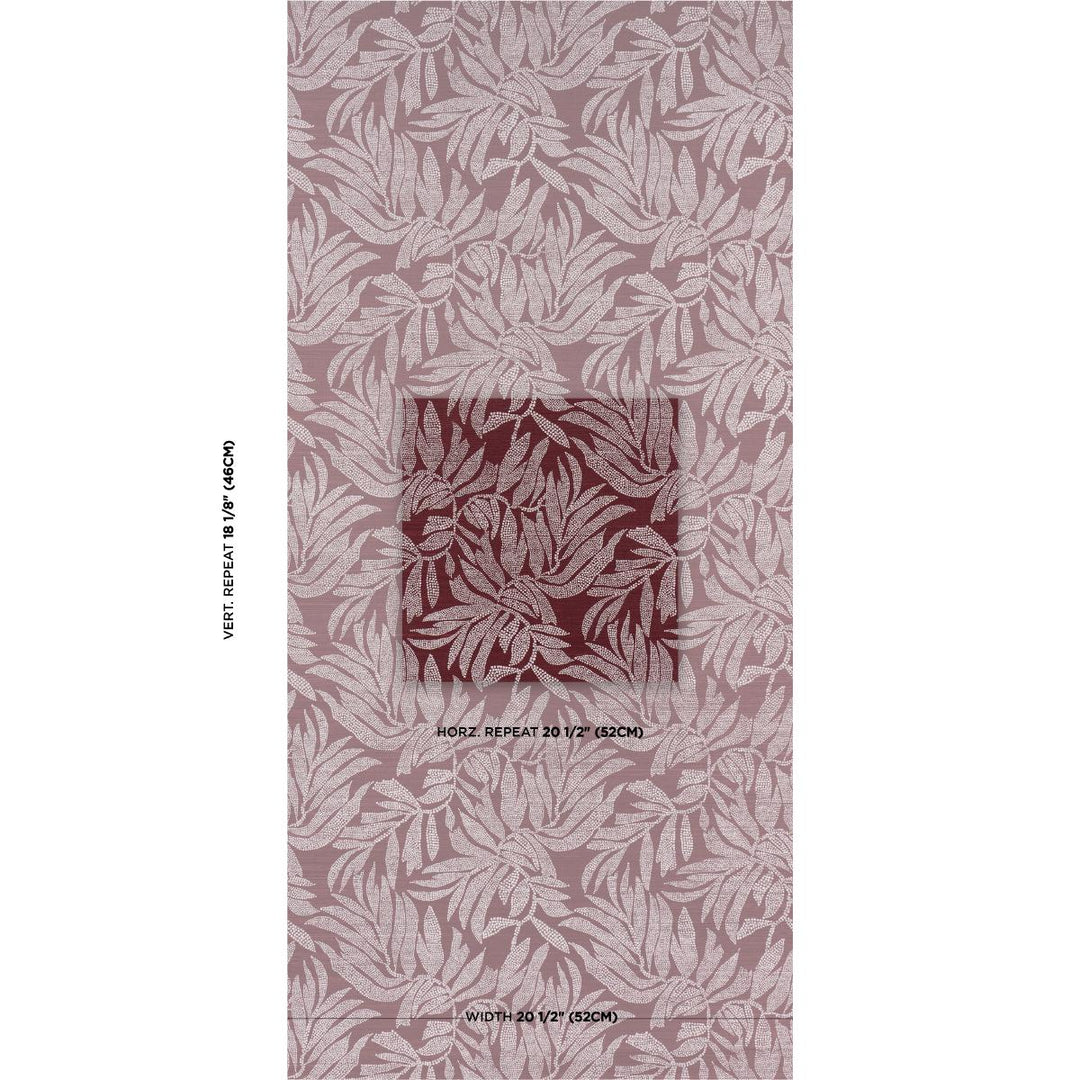 Tayrona Palm Mosaic Sisal Wallpaper Coconut Latte