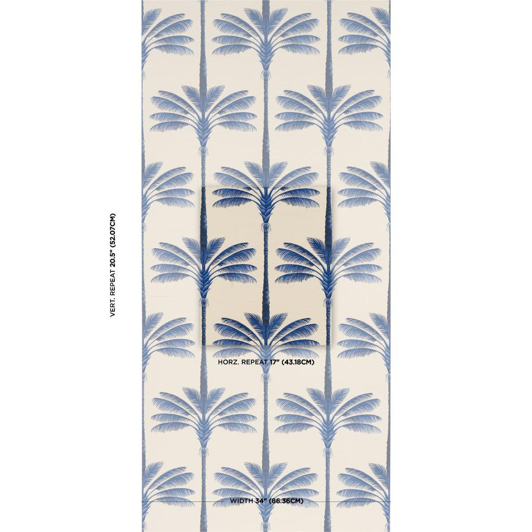 A Palm Is A Palm Sisal Wallpaper - Indigo Palm Grove 5016962