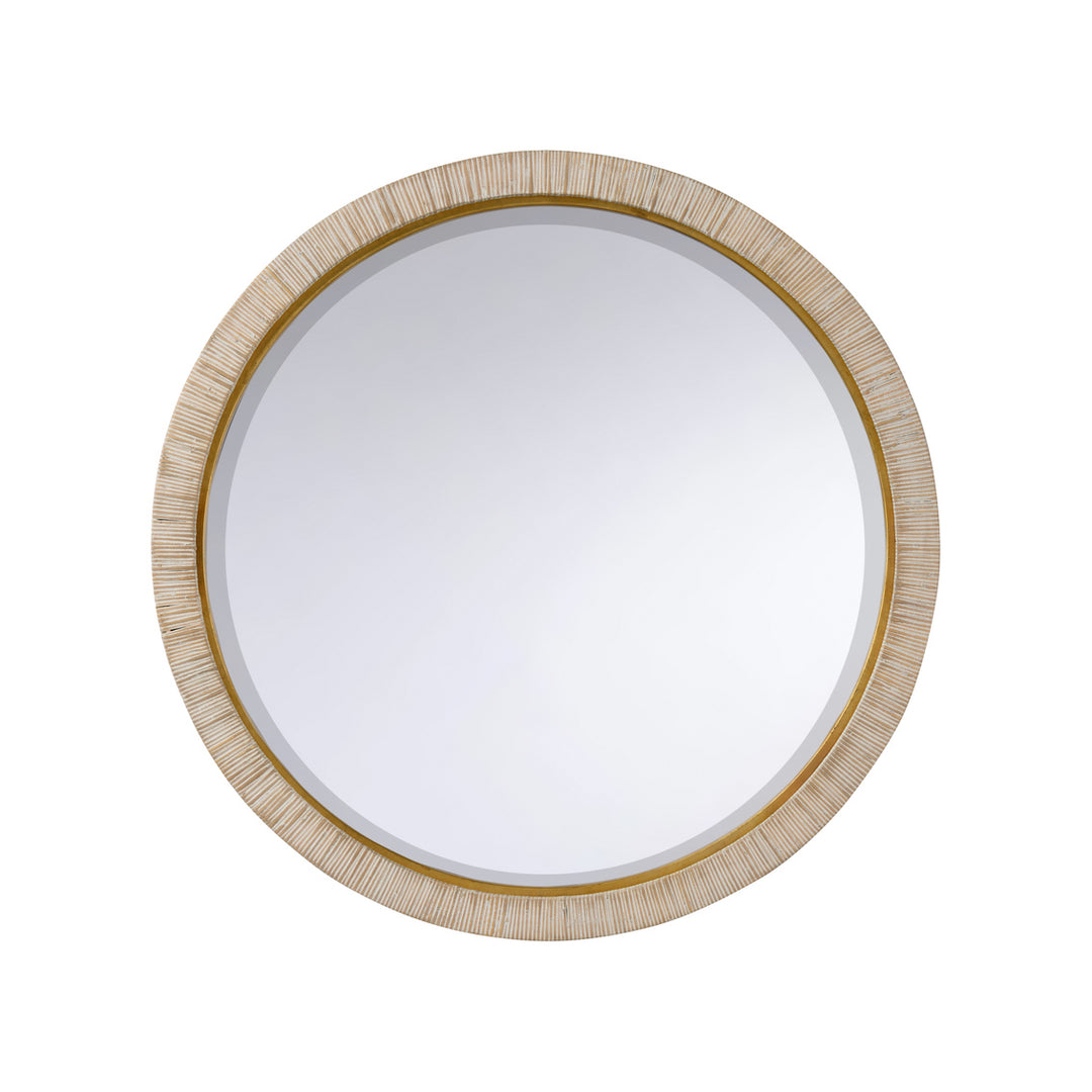 Raffia Frame Round Mirror