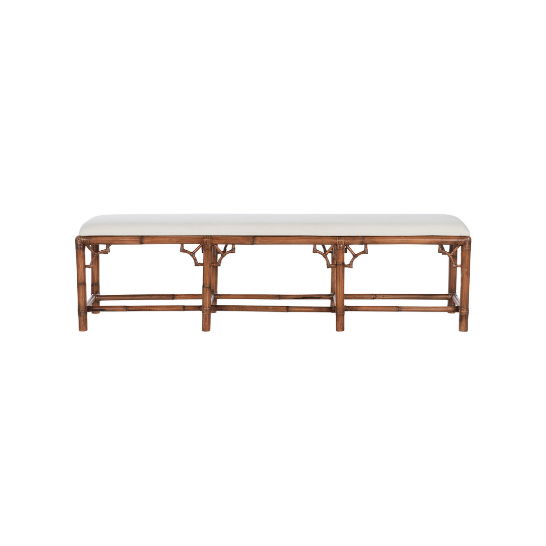 Chippendale Bamboo Bench - Brown