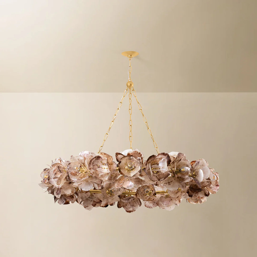 Galle Oyster Shell Chandelier - 54.25"