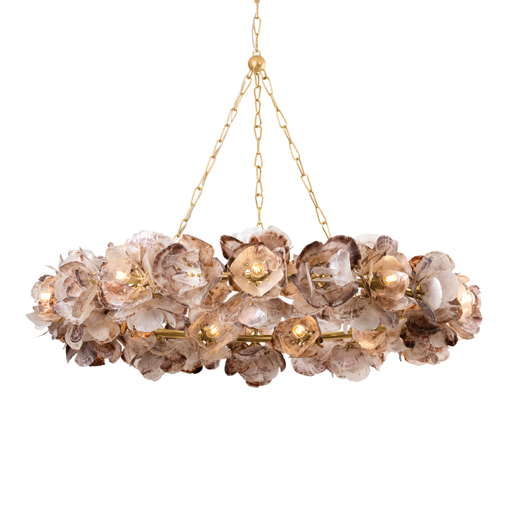 Galle Oyster Shell Chandelier - 54.25"