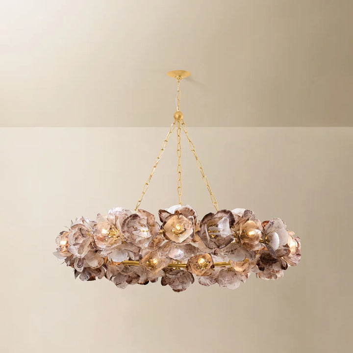 Galle Oyster Shell Chandelier - 54.25"