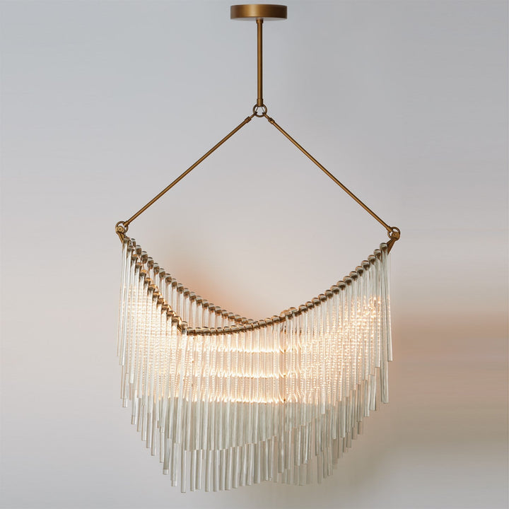 Draped Glass Chandelier Large