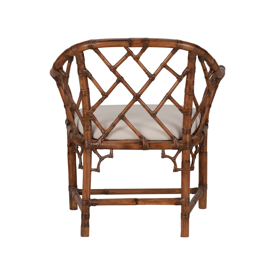 Chippendale Bamboo Arm Chair - Brown