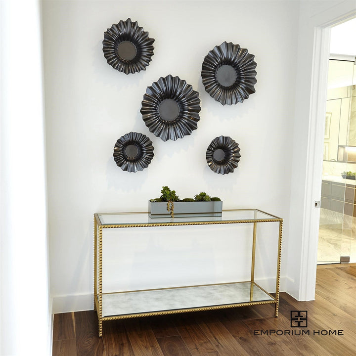 Stud Console Table - Gold Leaf