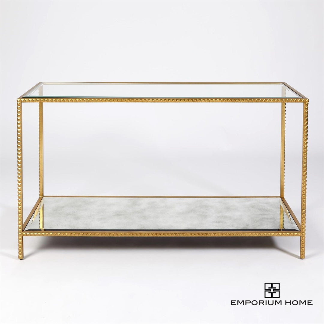 Stud Console Table - Gold Leaf