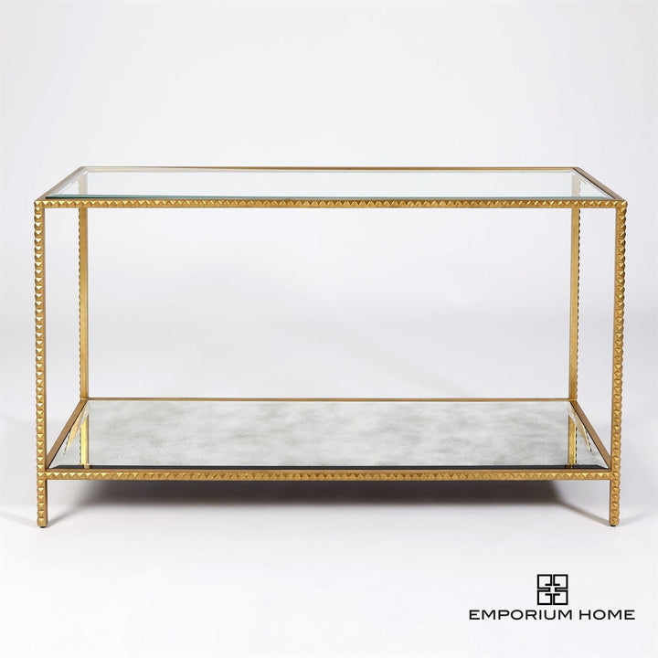 Stud Console Table - Gold Leaf