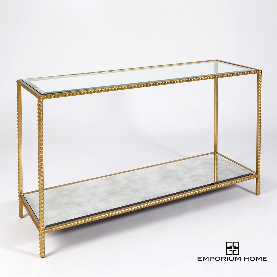 Stud Console Table - Gold Leaf