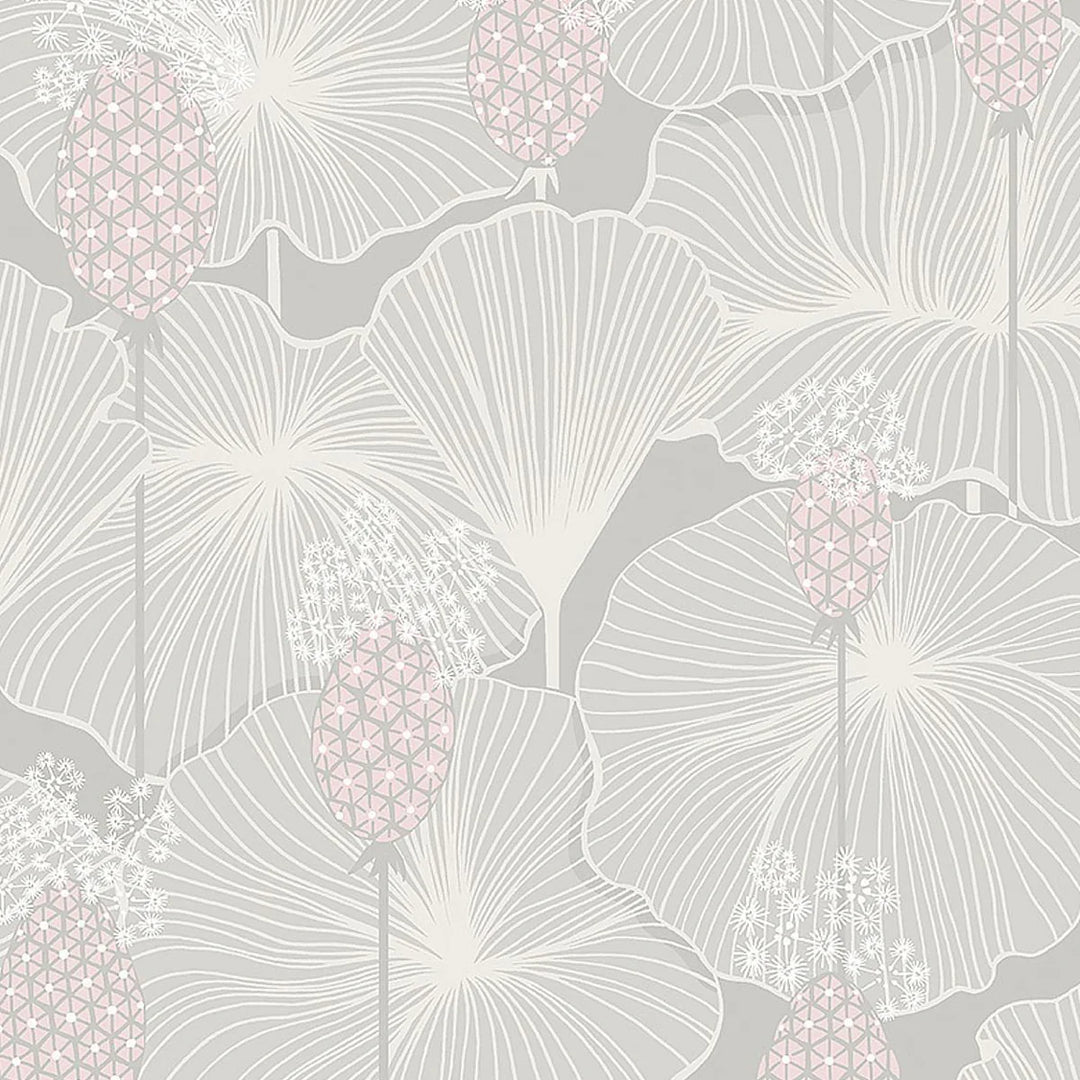 Borastapeter Umbrella Leaves Wallpaper - Grey