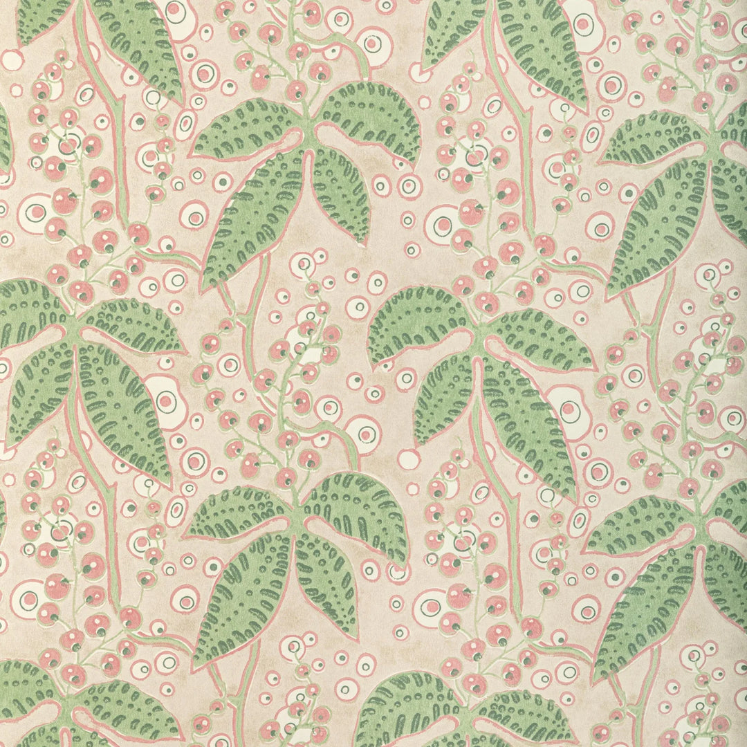 Putnam Wallpaper Green/Rose