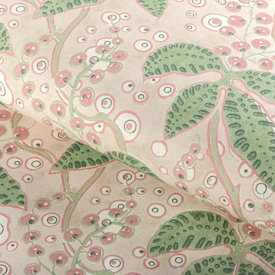 Putnam Wallpaper Green/Rose