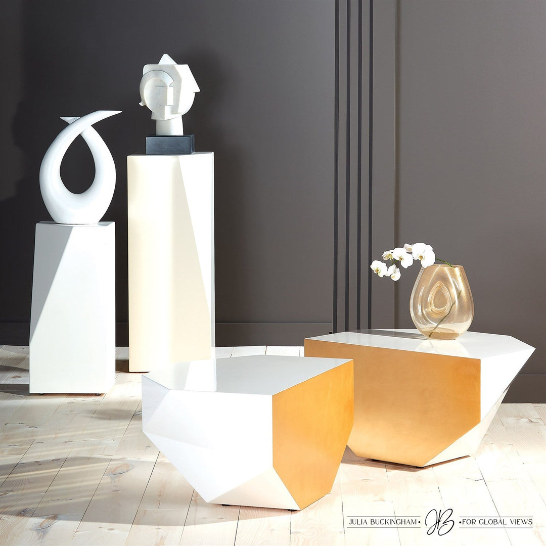 S/2 Gema Coffee Tables-Ivory/Gold