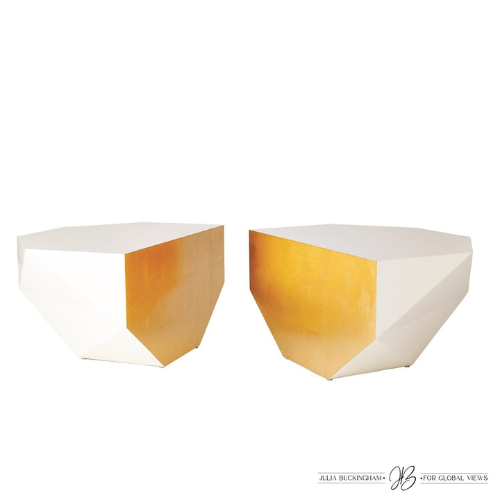 S/2 Gema Coffee Tables-Ivory/Gold