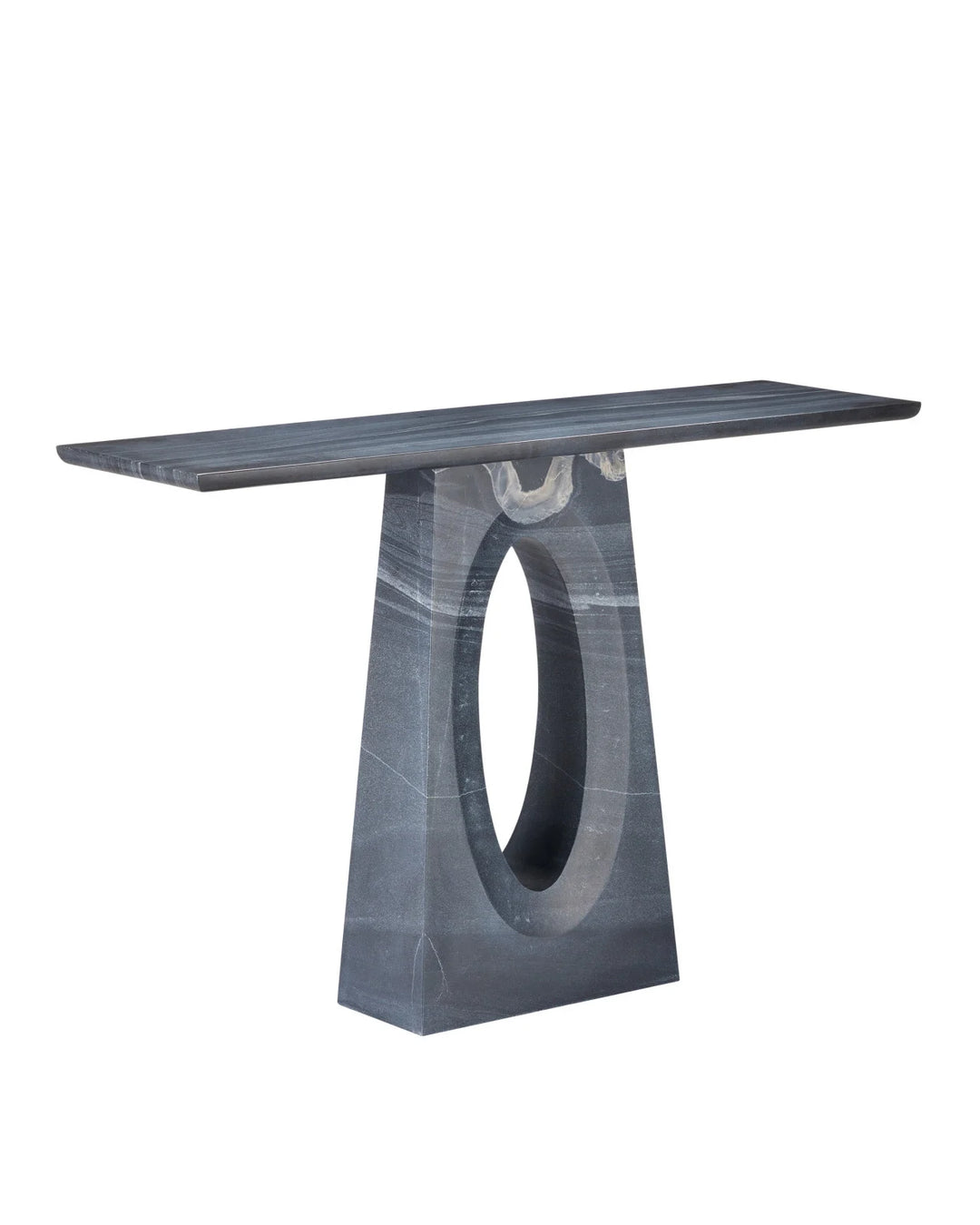 Demi Travertine Console Table Demi Black