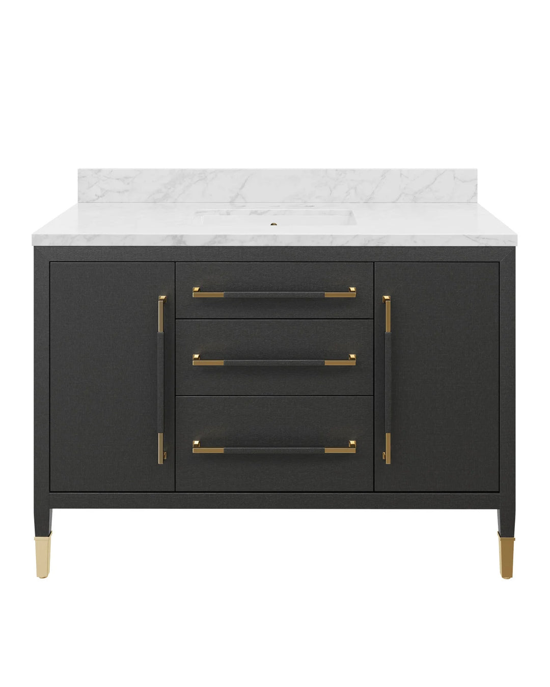 Verona 48" Black Vanity with Rectangular Undermount Sink