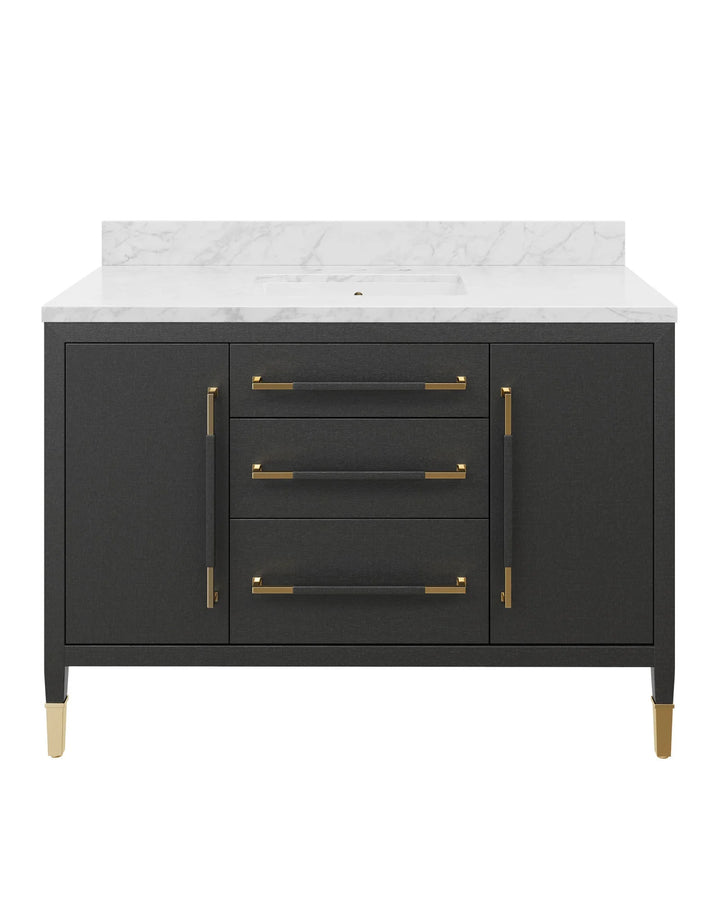 Verona 48" Black Vanity with Rectangular Undermount Sink