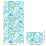 Pink Colony Wallpaper - Green/Blue