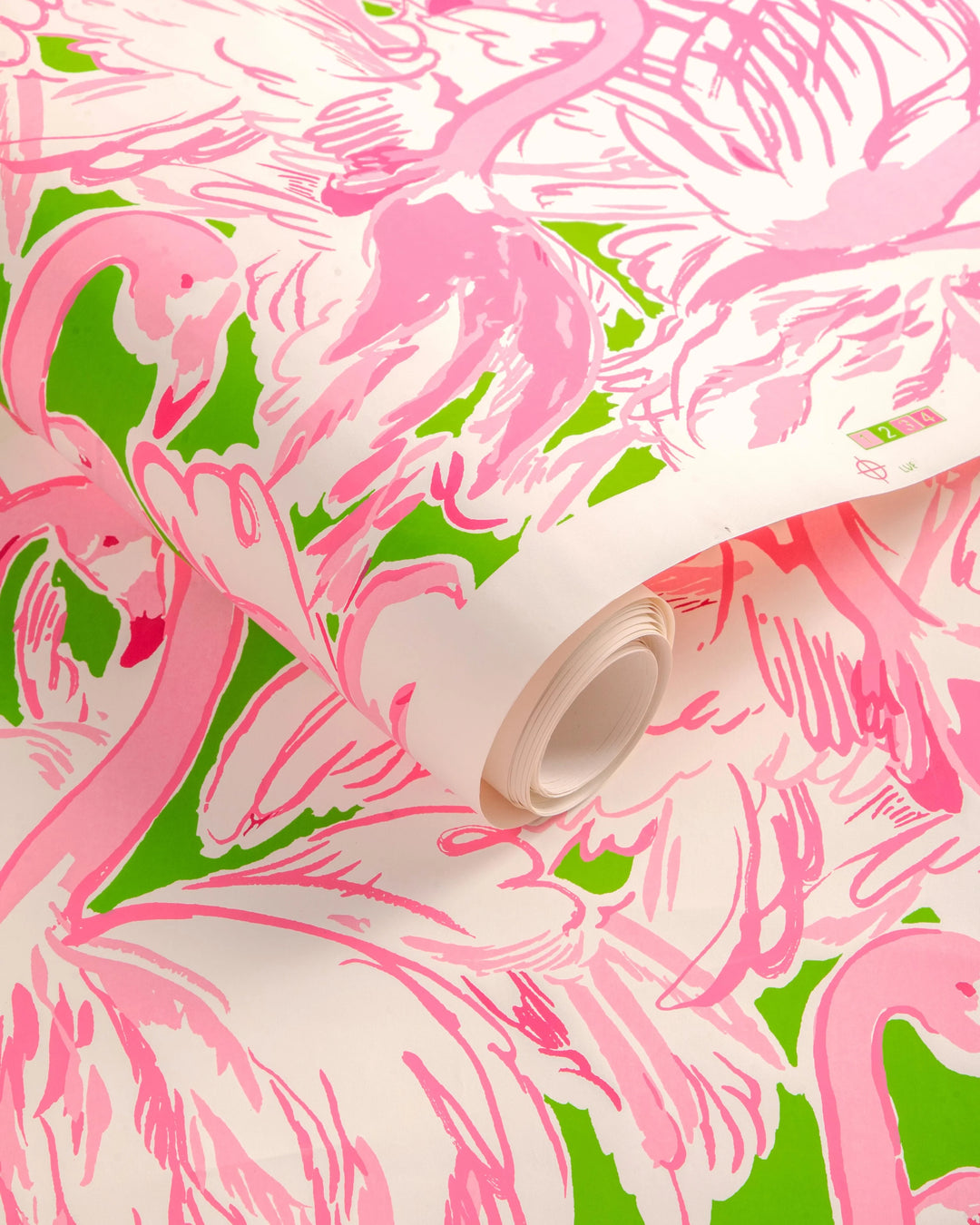 Pink Colony Wallpaper - Green/Pink