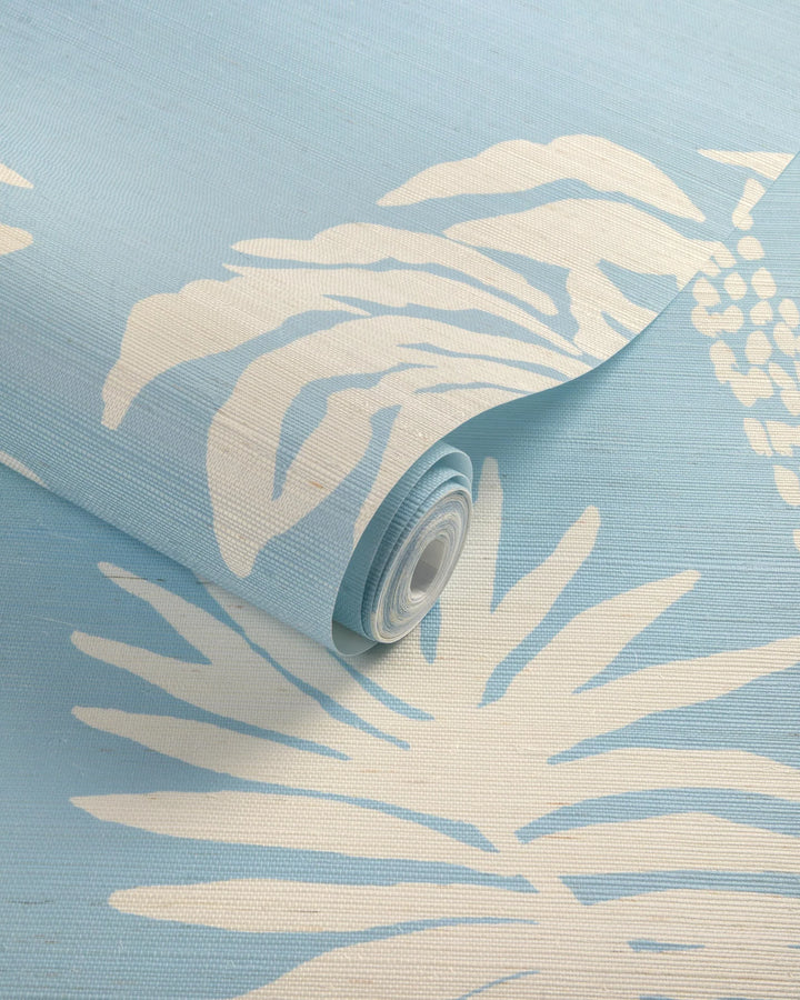 Lee Jofa Palms Way Mural GC Blue Wallpaper