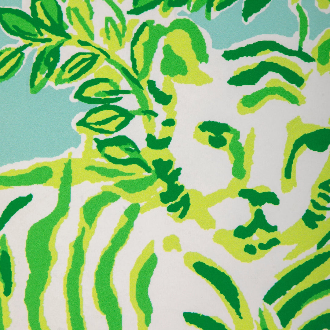 Lee Jofa Tiger Queen Aqua Wallpaper