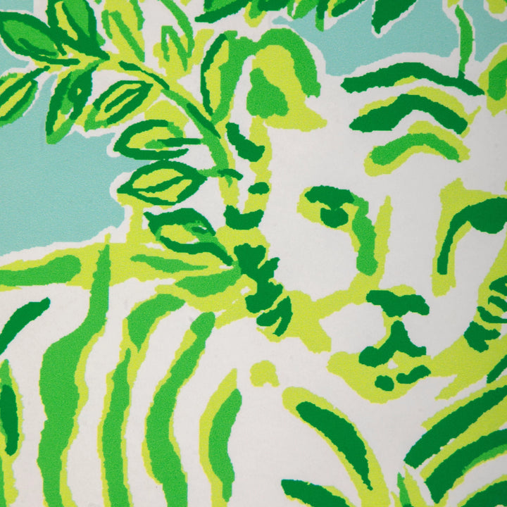 Lee Jofa Tiger Queen Aqua Wallpaper