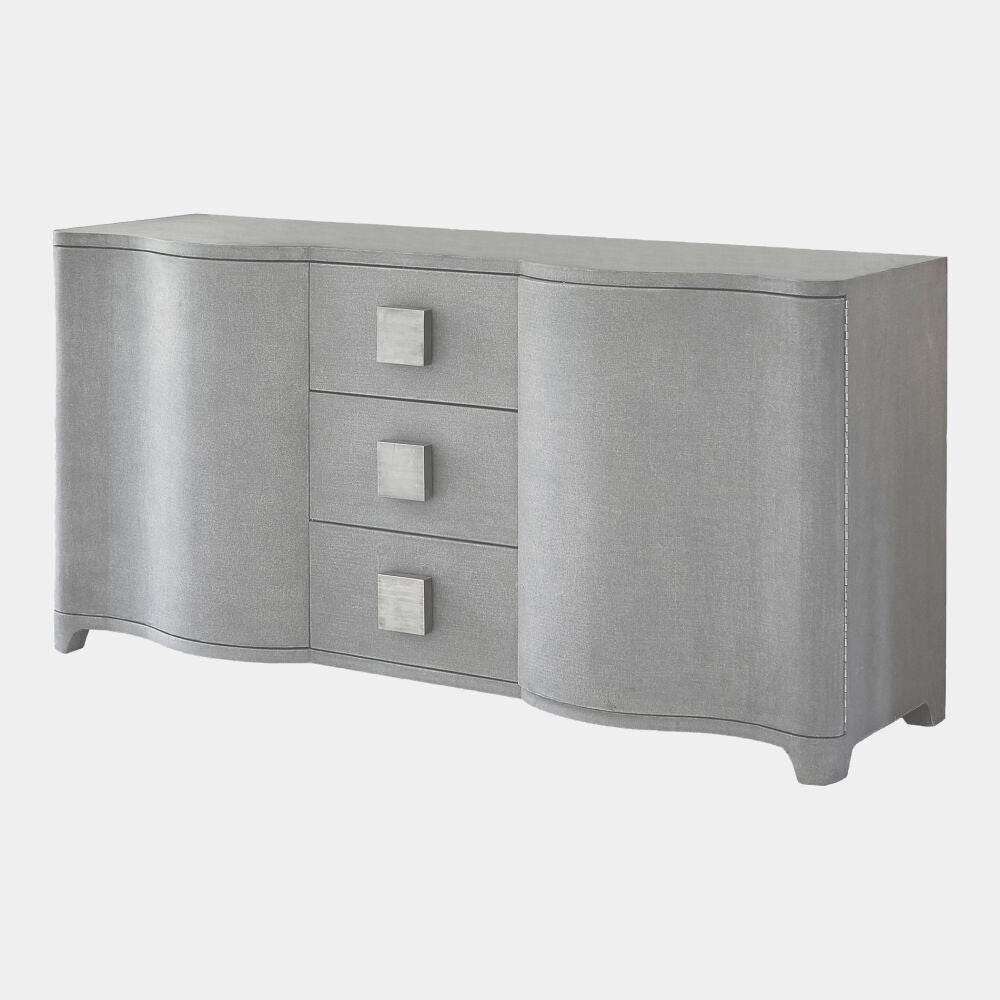 Toile Linen Credenza Gray