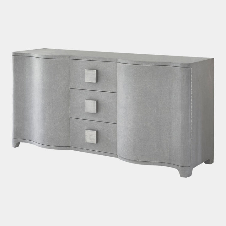 Toile Linen Credenza Gray