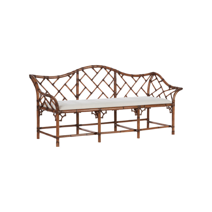 Chippendale Bamboo Settee - Brown