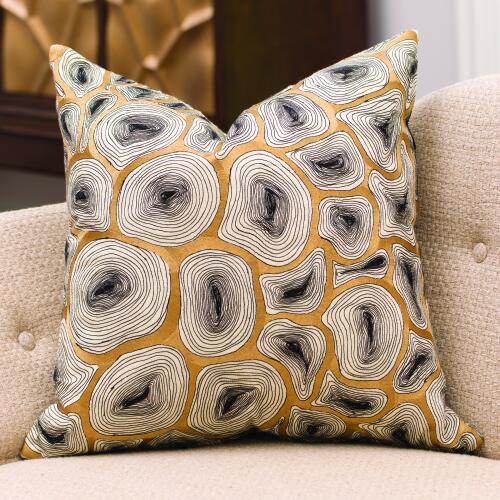 Agate Pillow Black/Gold