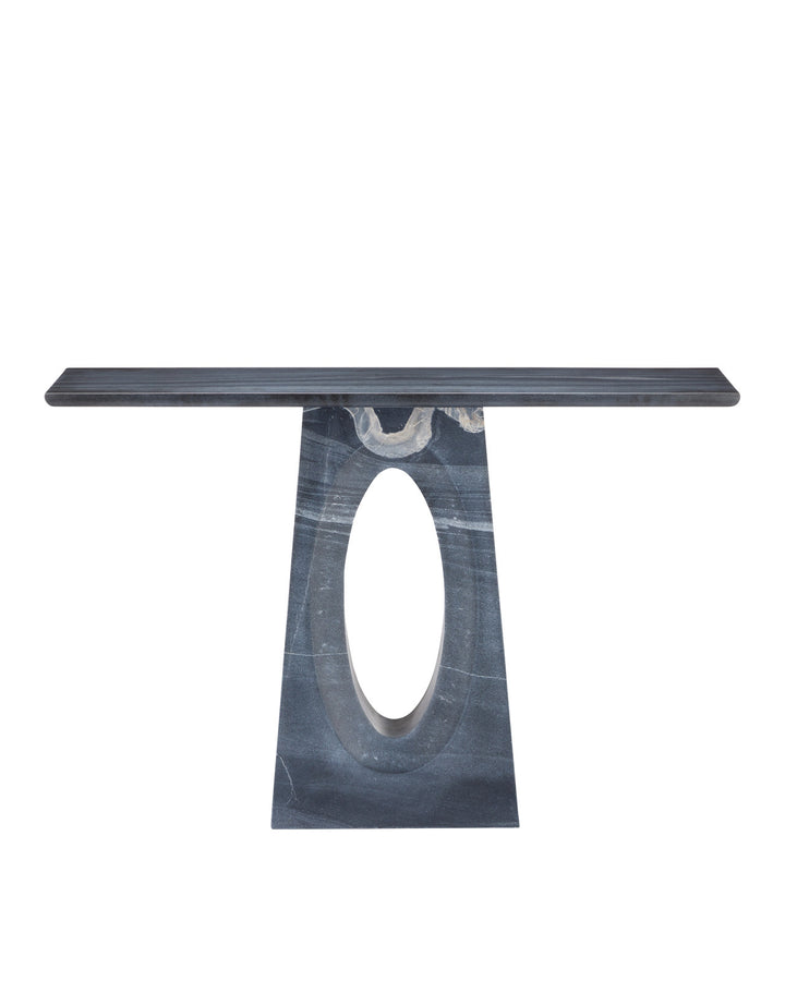 Demi Travertine Console Table Demi Black