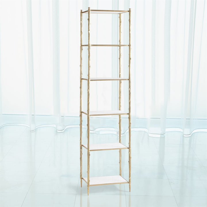 Arbor Etagere - Brass &amp; White Marble