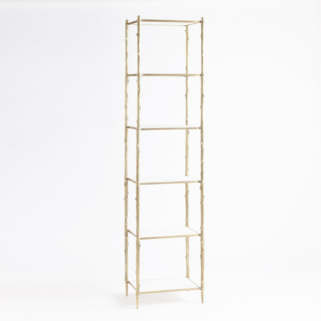 Arbor Etagere - Brass &amp; White Marble