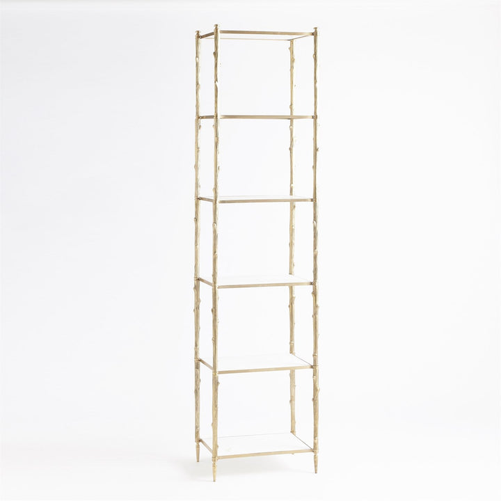 Arbor Etagere - Brass &amp; White Marble
