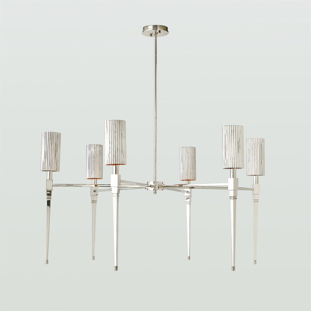 Fluted Chandelier-Nickel