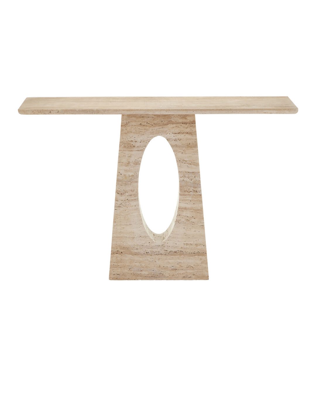 Demi Travertine Console Table Natural