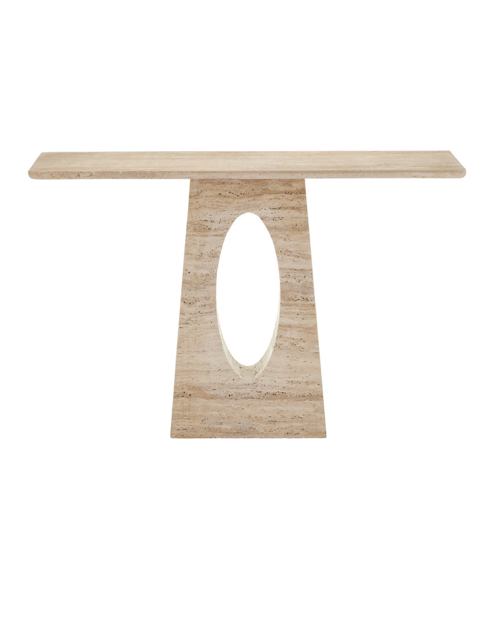 Demi Travertine Console Table Natural
