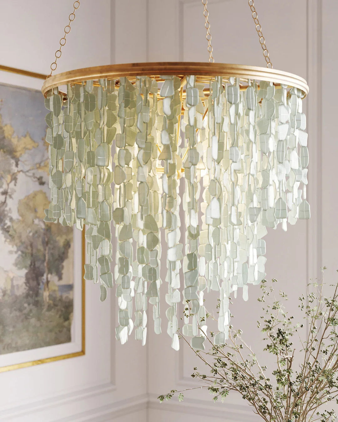 Verre de Mer Chandelier 28"H