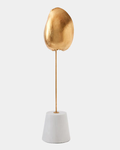 Shells on Marble Miter Gold Leaf Medium