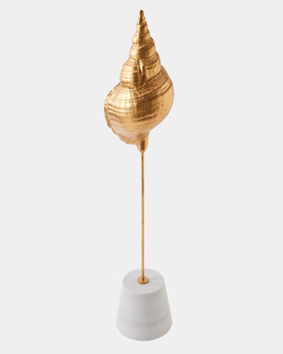 Shells on Marble Miter Gold Leaf Large