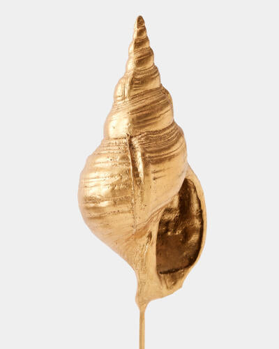 Shells on Marble Miter Gold Leaf Large