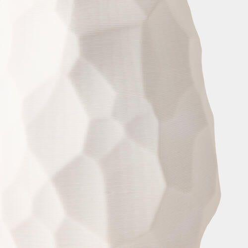 Vasher Chiseled Ceramic Lamp White