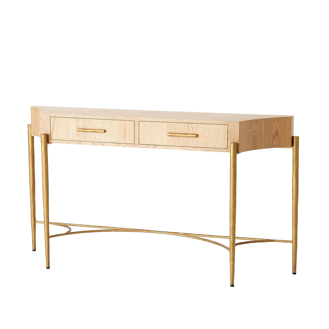 Breakfront Console Natural/Gold