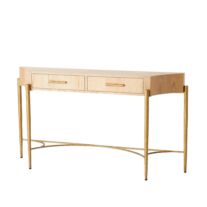 Breakfront Console Natural/Gold