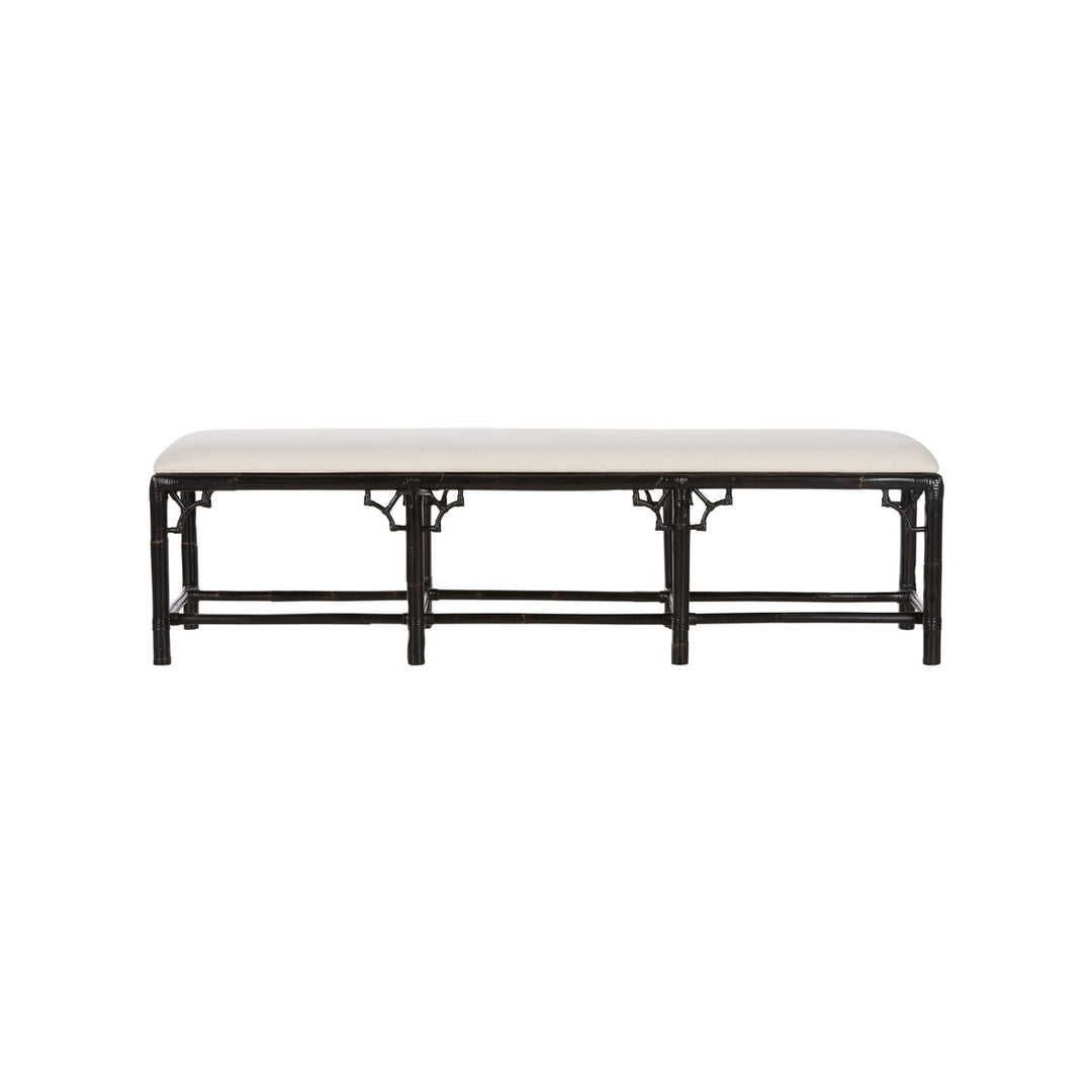 Chippendale Bamboo Bench - Cracked Pepper