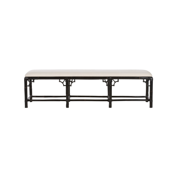 Chippendale Bamboo Bench - Cracked Pepper
