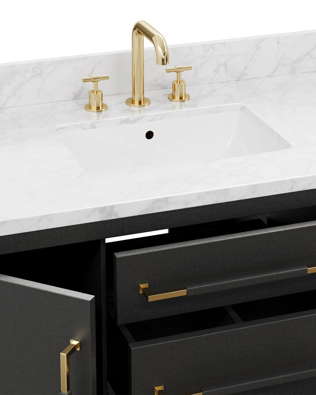 Verona 48" Black Vanity with Rectangular Undermount Sink