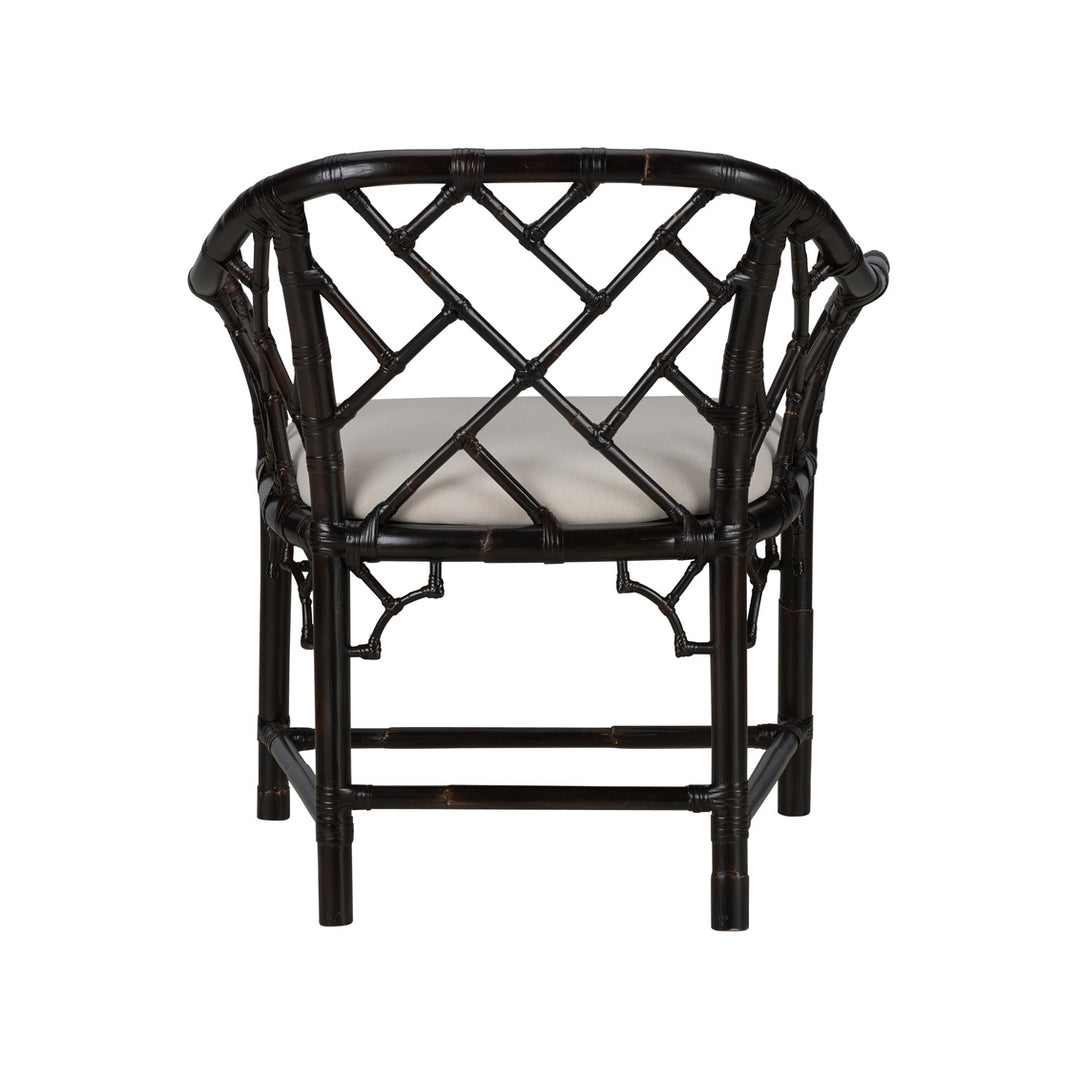 Chippendale Bamboo Arm Chair - Cracked Pepper